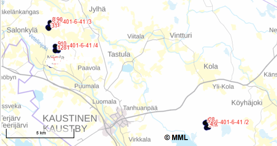 indeksikartta Ilmakuva metsäpalsta 304 4 kolmeMML