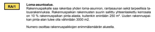 Kaavamerkinta RA/2