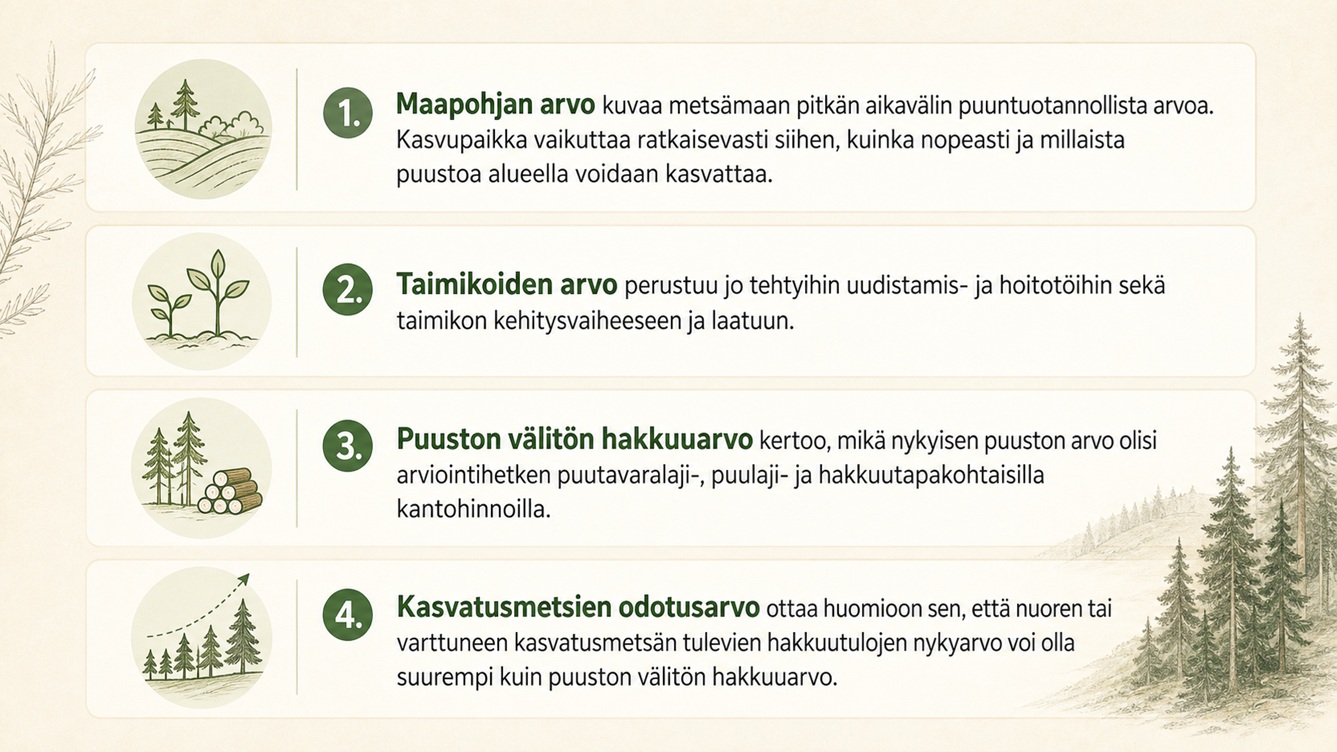 Metsäarvion arvo-osat