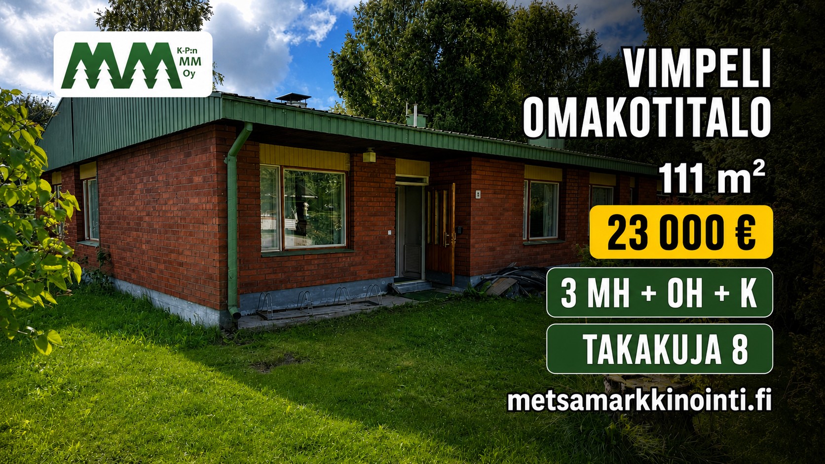 Takakuja 8 Vimpeli omakotitalo 23000 €