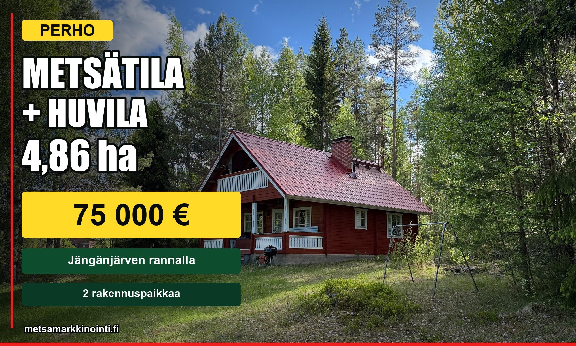 Metsätila ja rantamökki