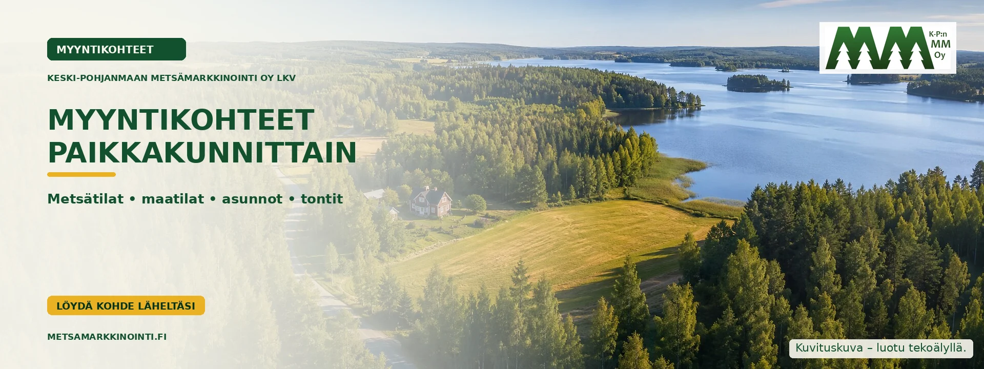 Metsämarkkinoinnin myyntikohteet paikkakunnittain