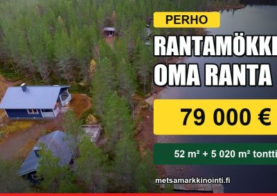 Perho | Vapaa-ajan huvila järven rannalla | 79 000 €