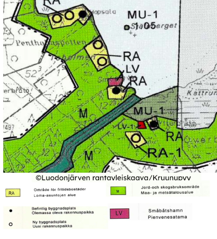 RA kaavamerkinnät Boholms