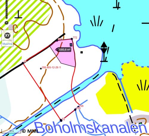 RA maastokartta Boholms