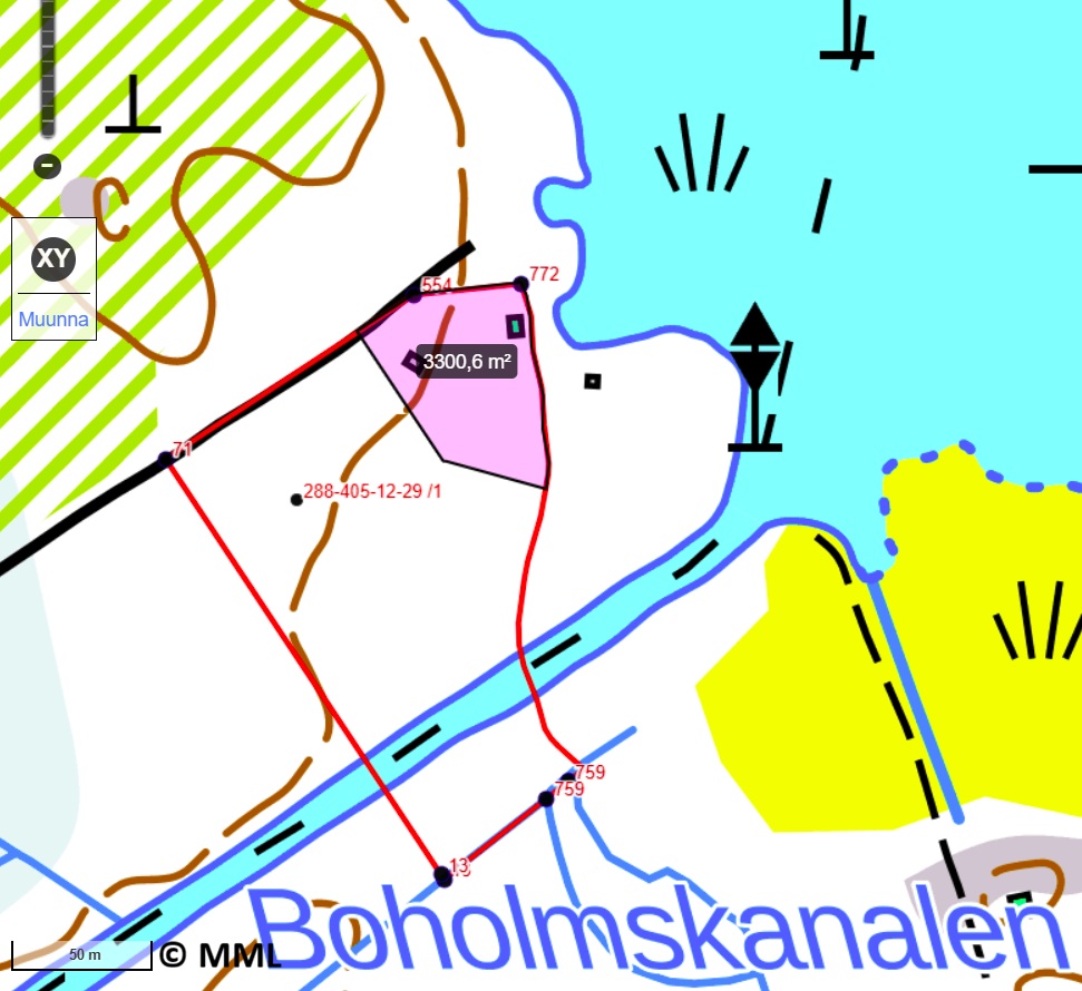 RA maastokartta Boholms